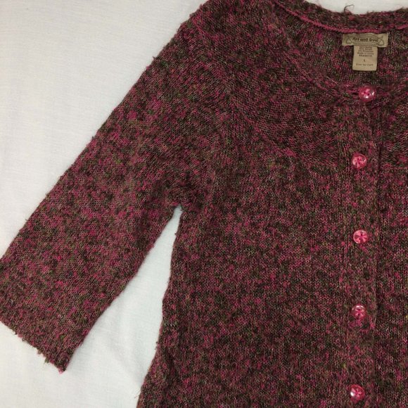 Art and‎ Soul Pink Cardigan Sweater, 3/4 Sleeves, L - Picture 3 of 9